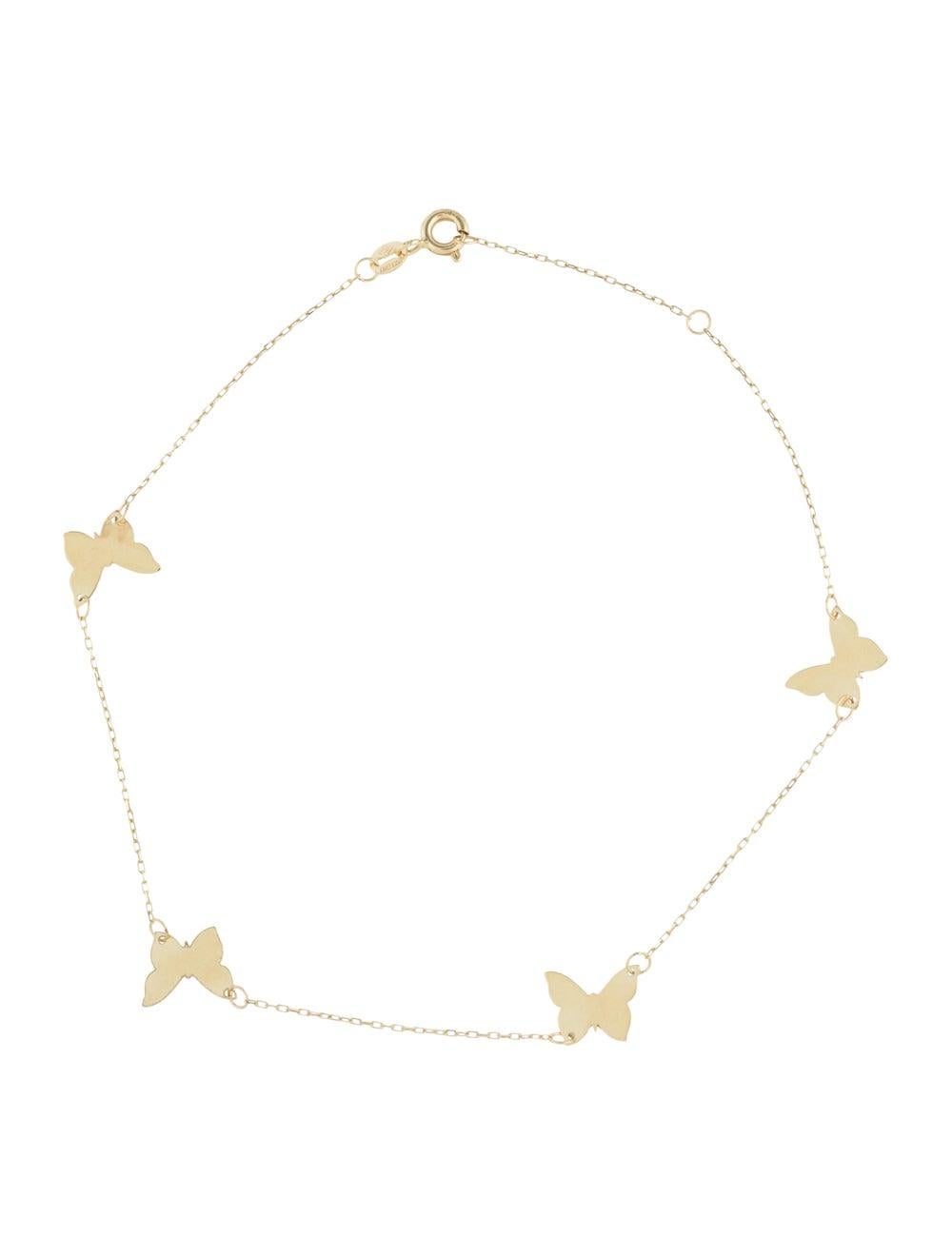 Station Butterfly Anklet: This Simple & Beautiful Rope Chain anklet is measured 9-10