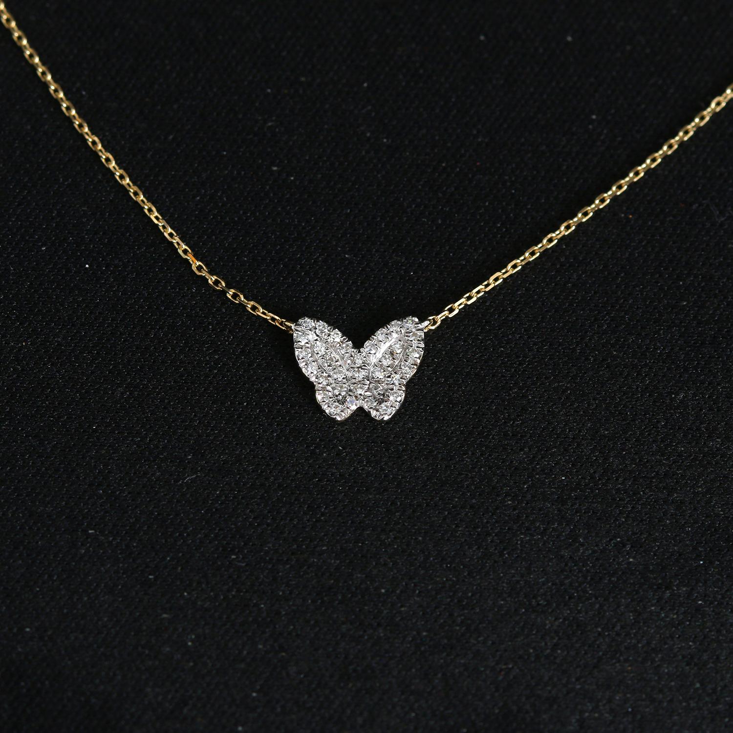 pendentif papillon or