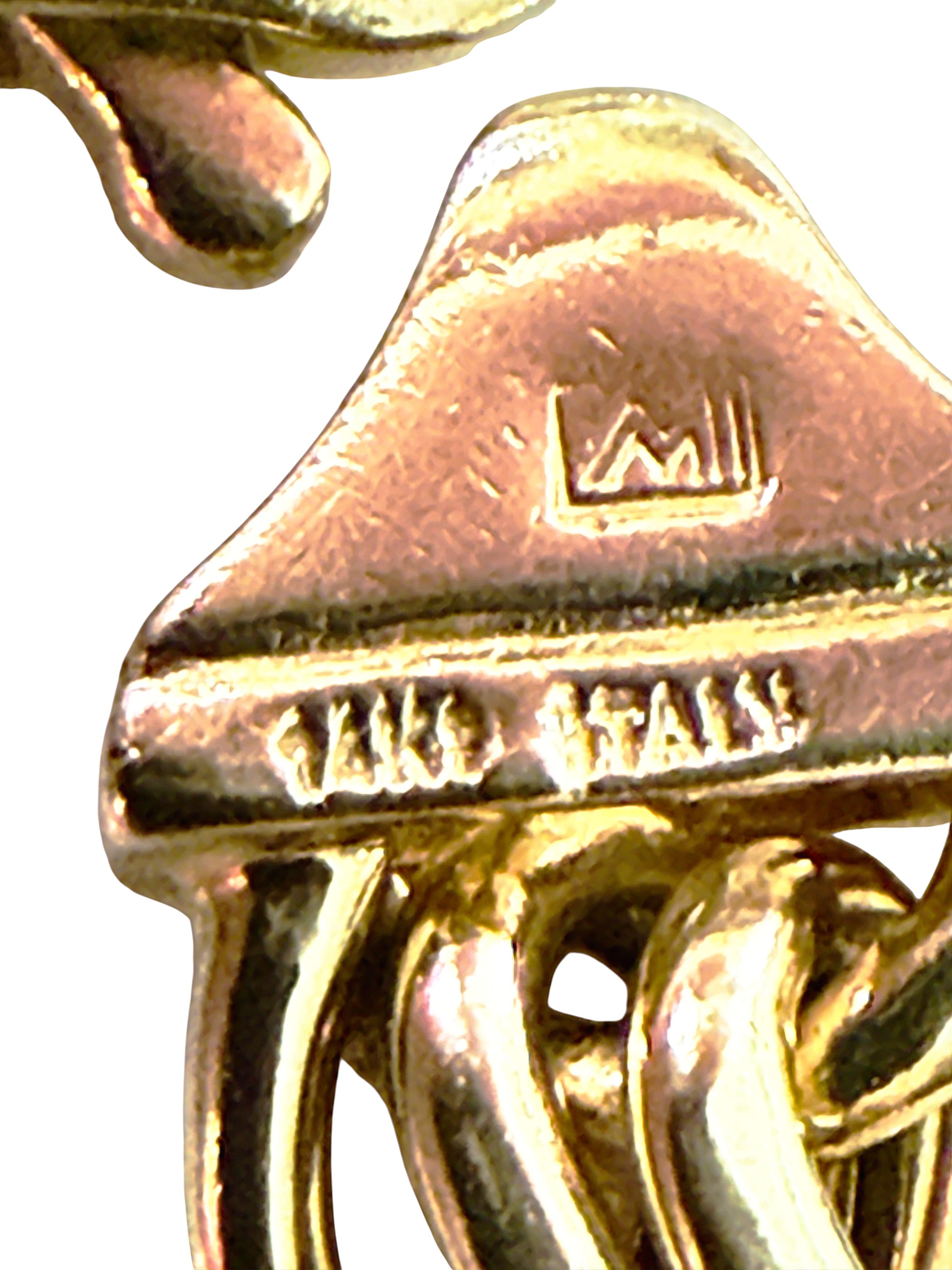 Bracelet de chaîne byzantine en or jaune 14K 7.46 grammes 7.25 Inches - Italie Pour femmes en vente