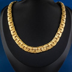 14k Yellow Gold Byzantine Style Necklace