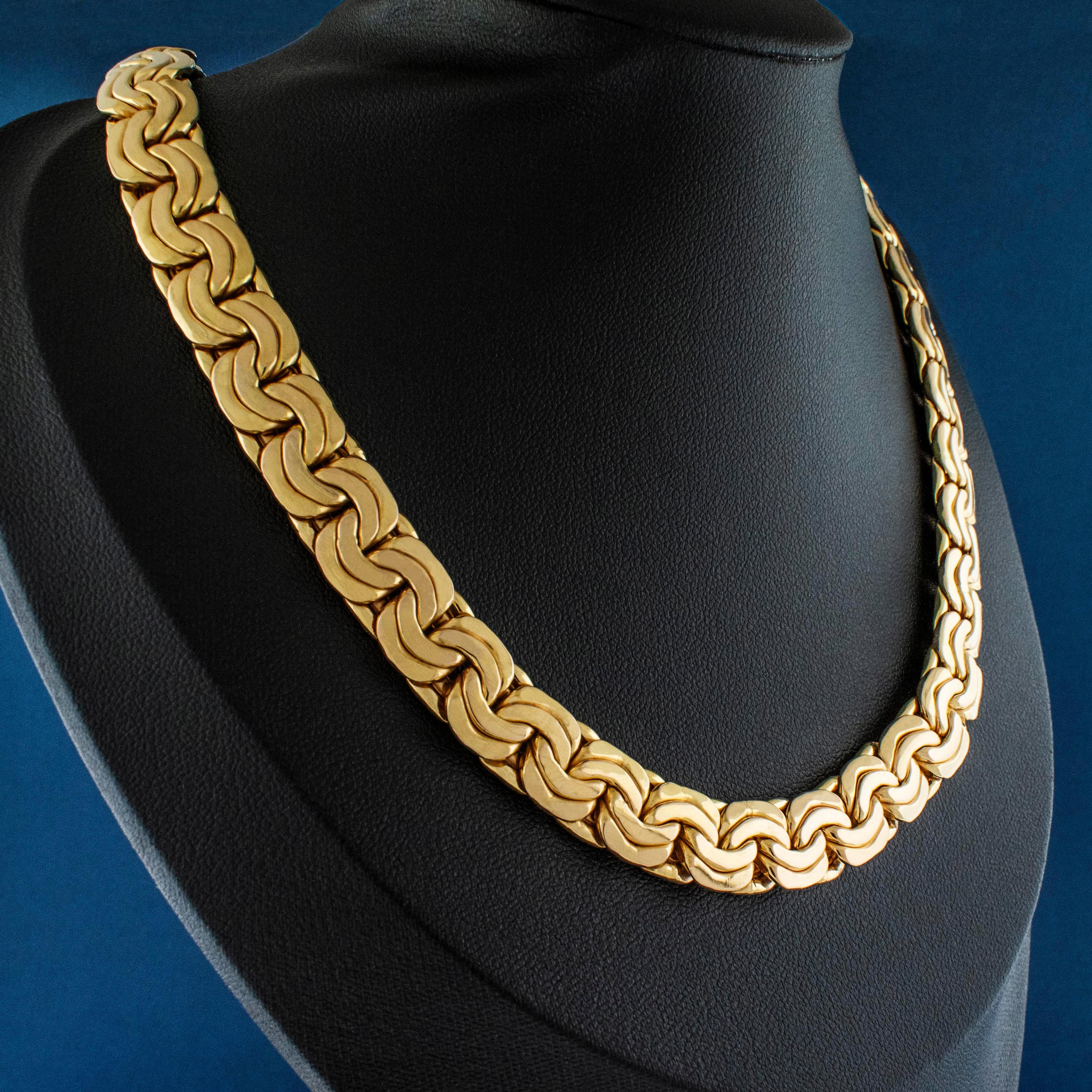 Byzantin Collier de style byzantin en or jaune 14 carats en vente