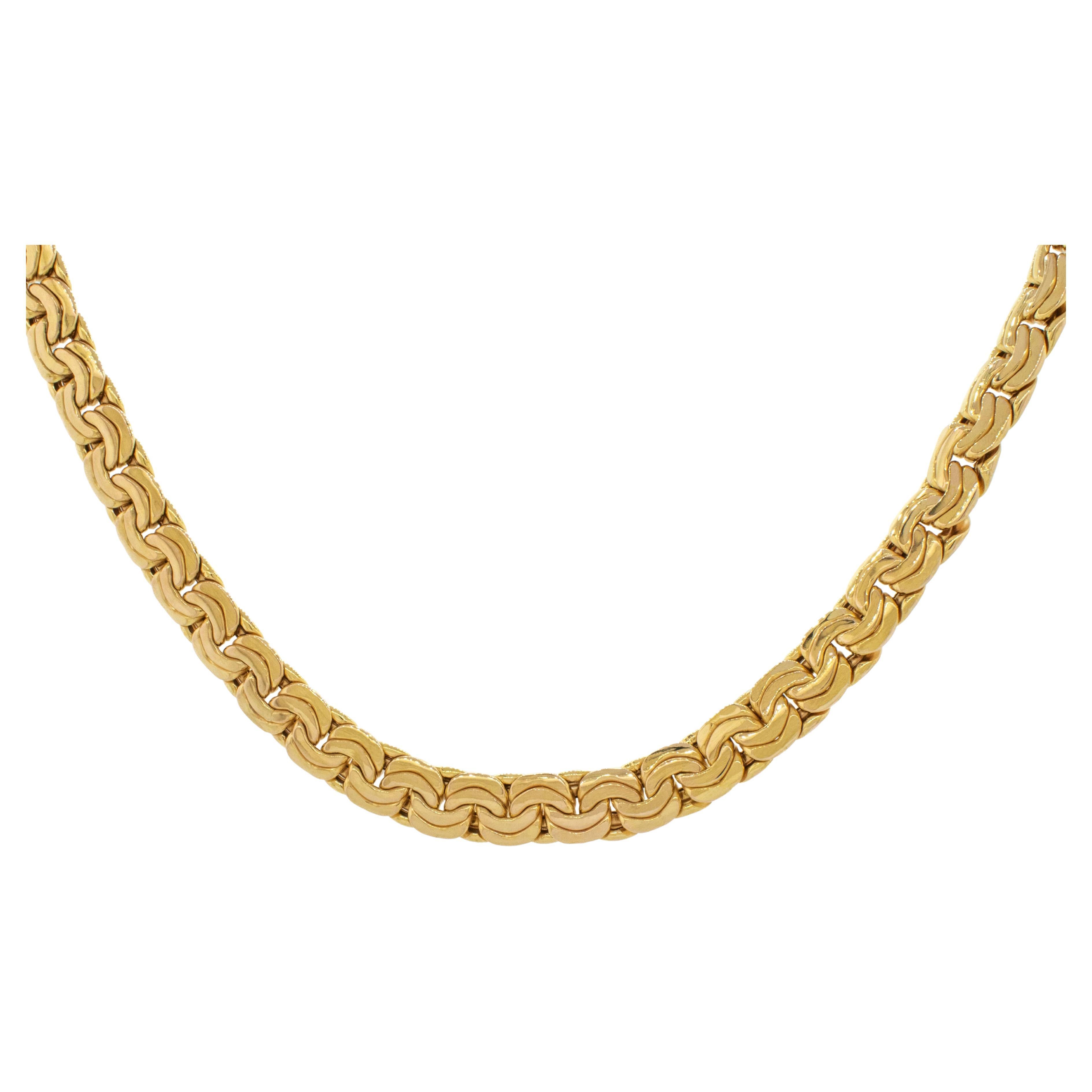 14 Karat Gelbgold Halskette im byzantinischen Stil