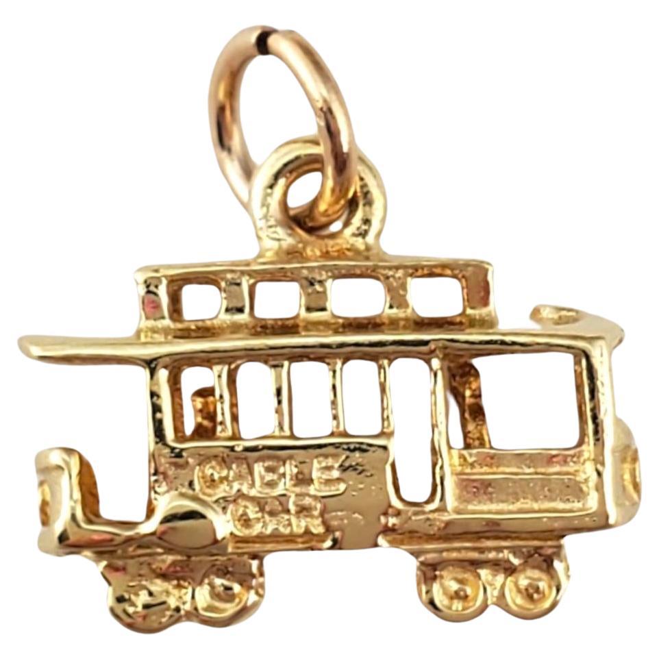 14K Gelbgold Kabel-Kartenanhänger #17928