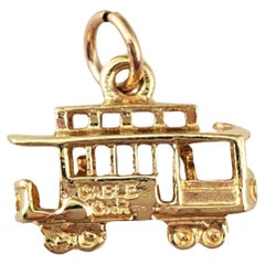 14K Gelbgold Kabel-Kartenanhänger #17928