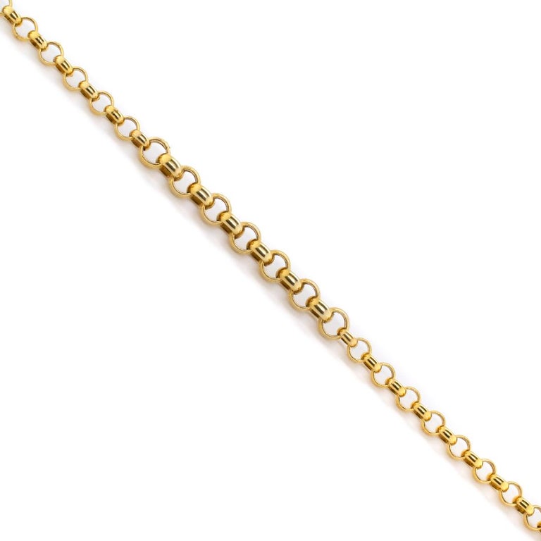 14K Yellow Gold Cable Chain For Sale at 1stDibs