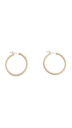 14K Gelbgold Kabel-Ohrringe #21087