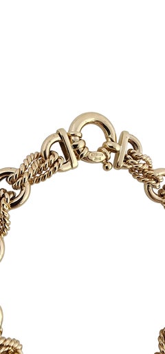 14K Yellow Gold Cable Link Bracelet #24003