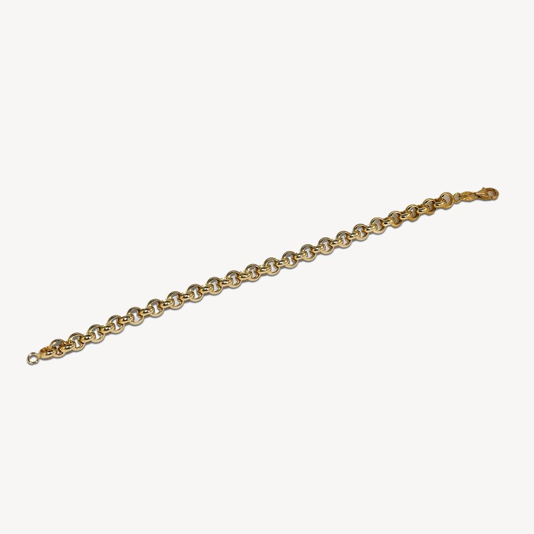 14K Yellow Gold Cable Link Bracelet 8.25