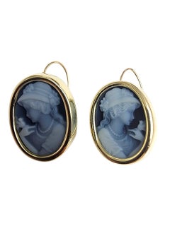 14K Yellow Gold Cameo Earrings #22871 14K Yellow Gold Cameo Earrings #22871