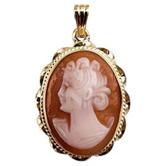14K Yellow Gold Cameo Pendant #22340
