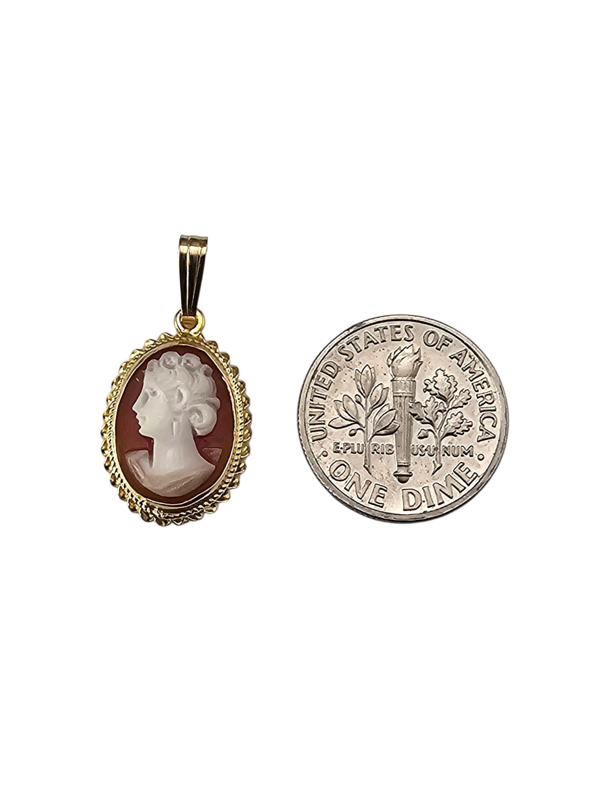 De las mujeres Colgante Camafeo Oro Amarillo 14K #24001 en venta