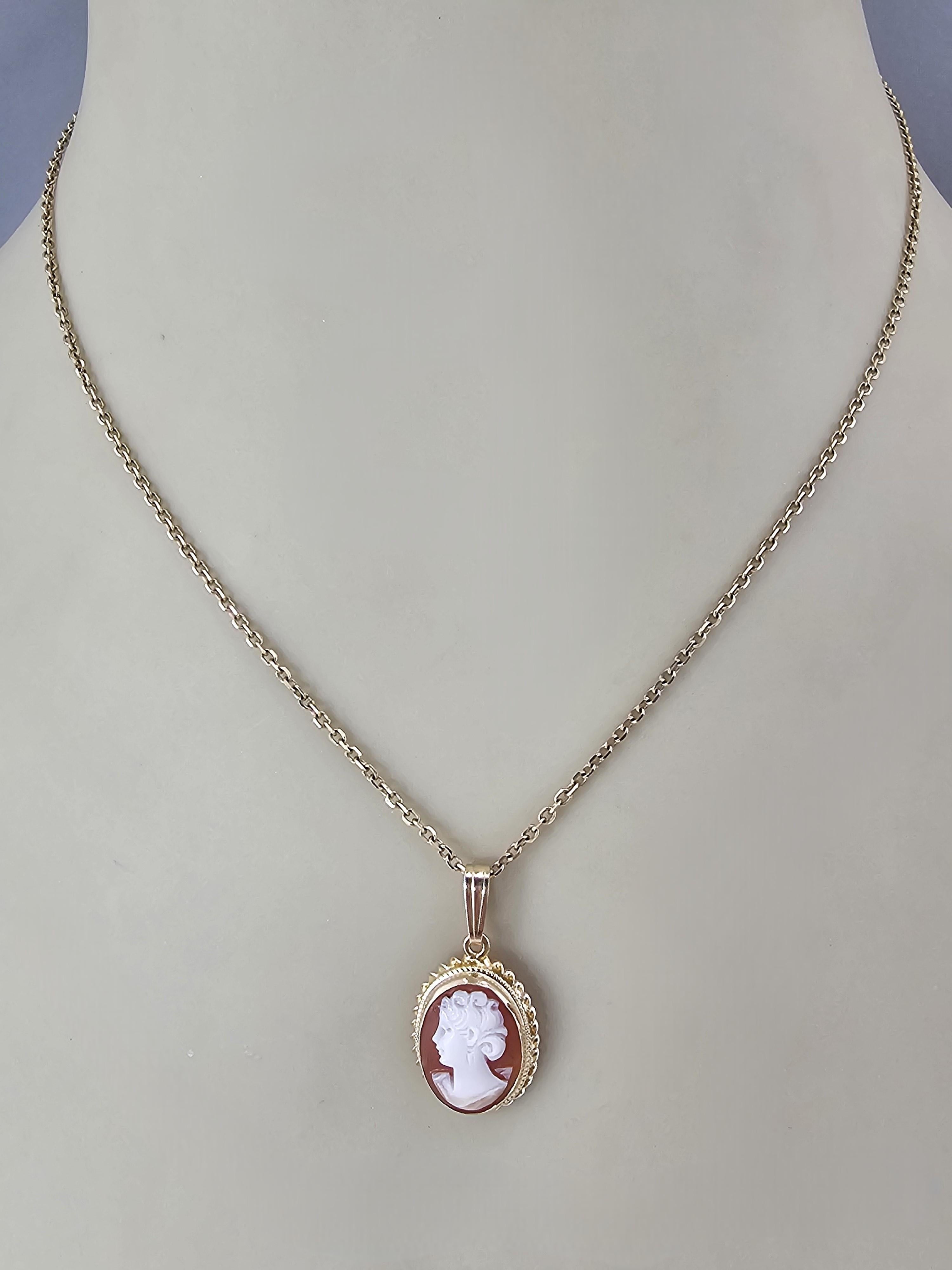 Colgante Camafeo Oro Amarillo 14K #24001 en venta 2