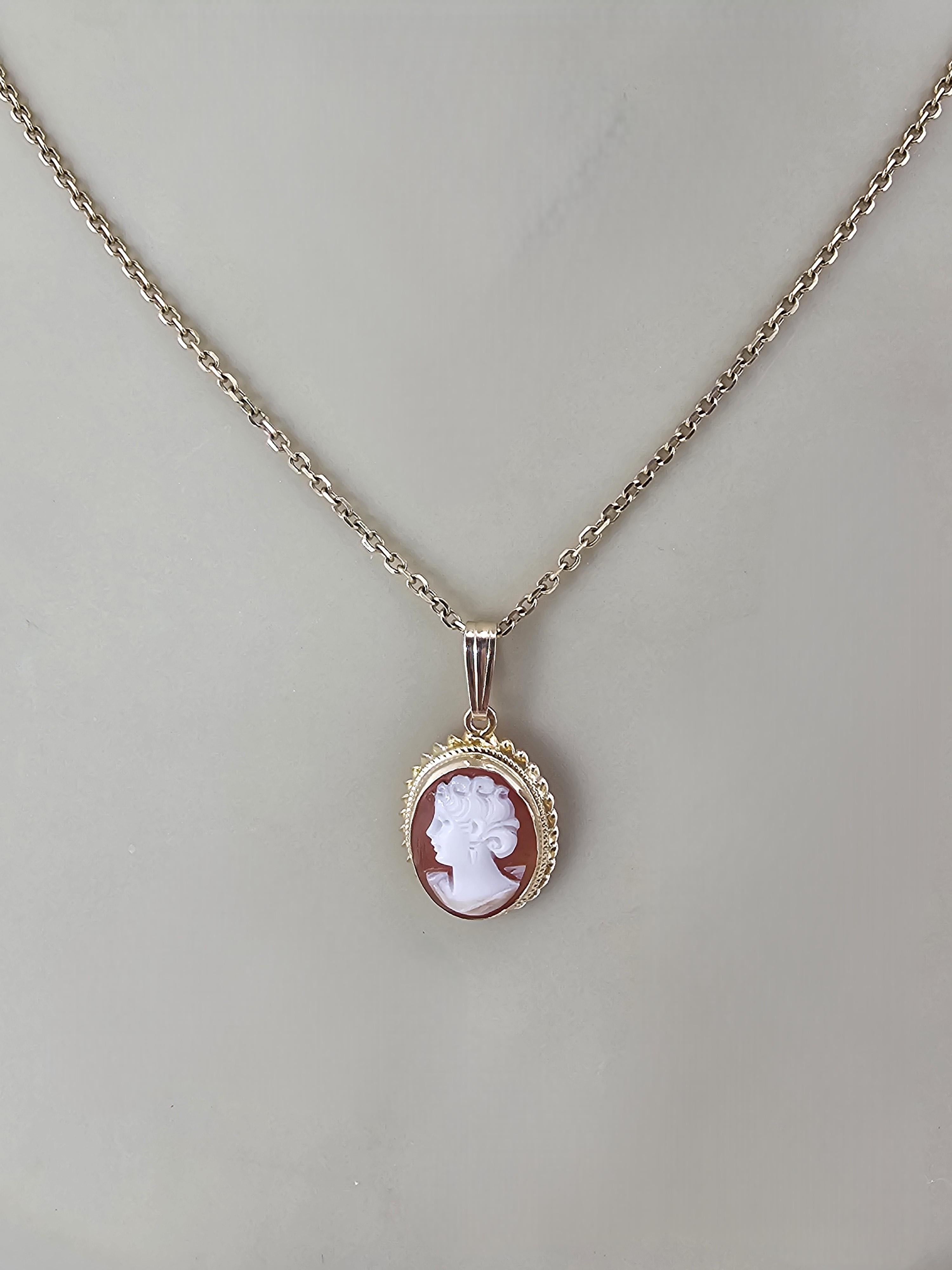 Colgante Camafeo Oro Amarillo 14K #24001 en venta 3