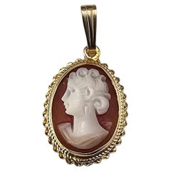 14K Yellow Gold Cameo Pendant #24001