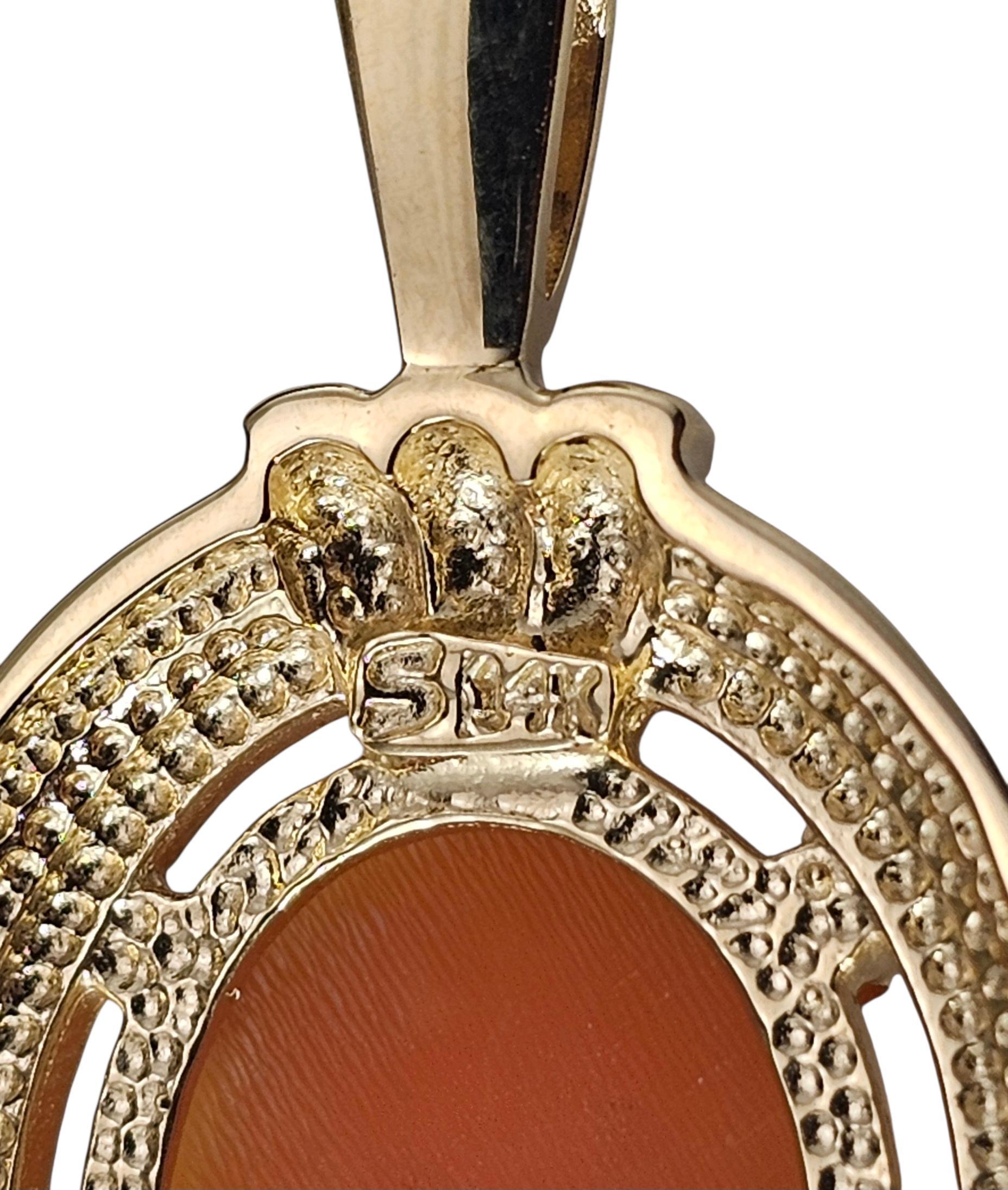 Colgante Camafeo de oro amarillo de 14 quilates #24016 en venta 1