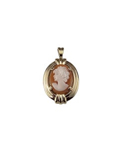 14K Yellow Gold Cameo Pendant #24016