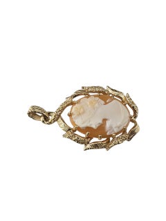 14K Yellow Gold Cameo Pendant #24080
