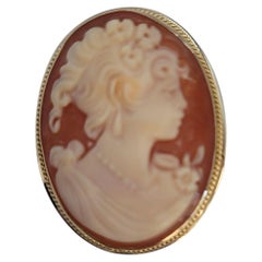 14k Yellow Gold Cameo Pendant/Brooch #23233