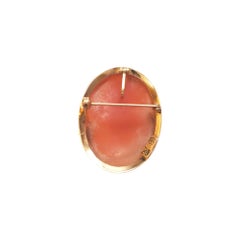 14K Yellow Gold Cameo Pendant/Pin #17507