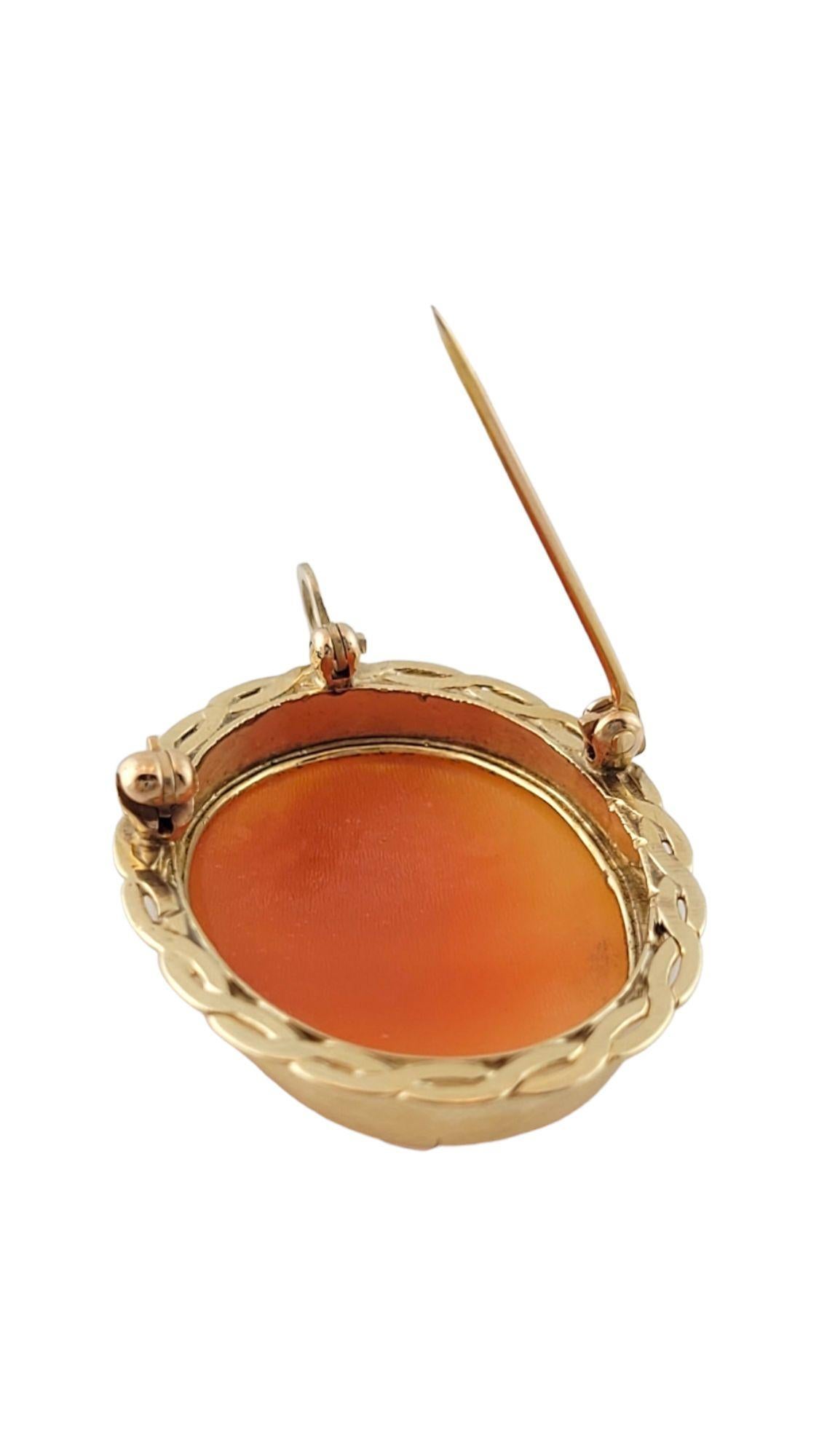 14K Yellow Gold Cameo Pin/Pendant #14567 For Sale 1