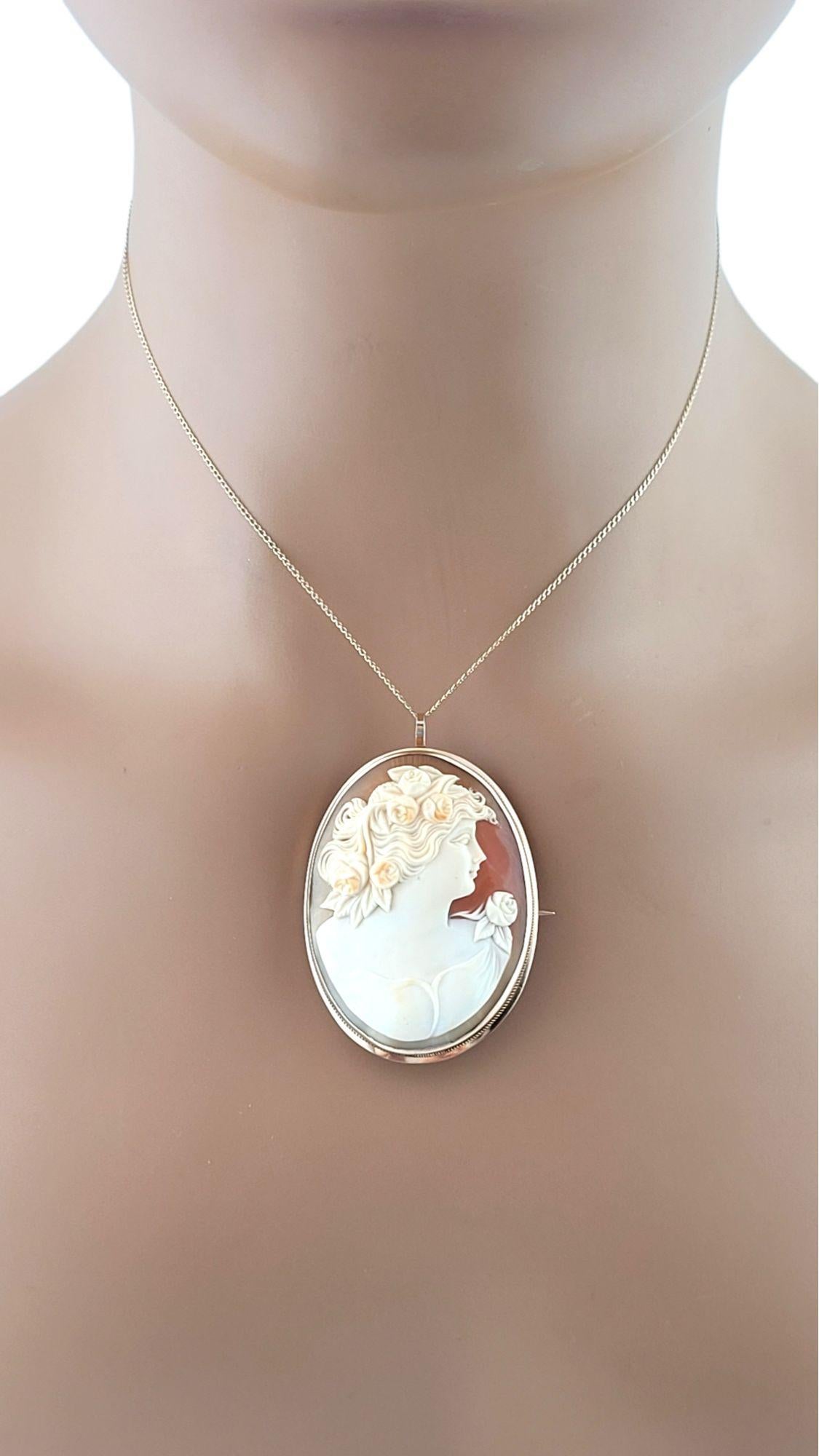 Épingle/pendentif camée en or jaune 14 carats n° 14568 en vente 3