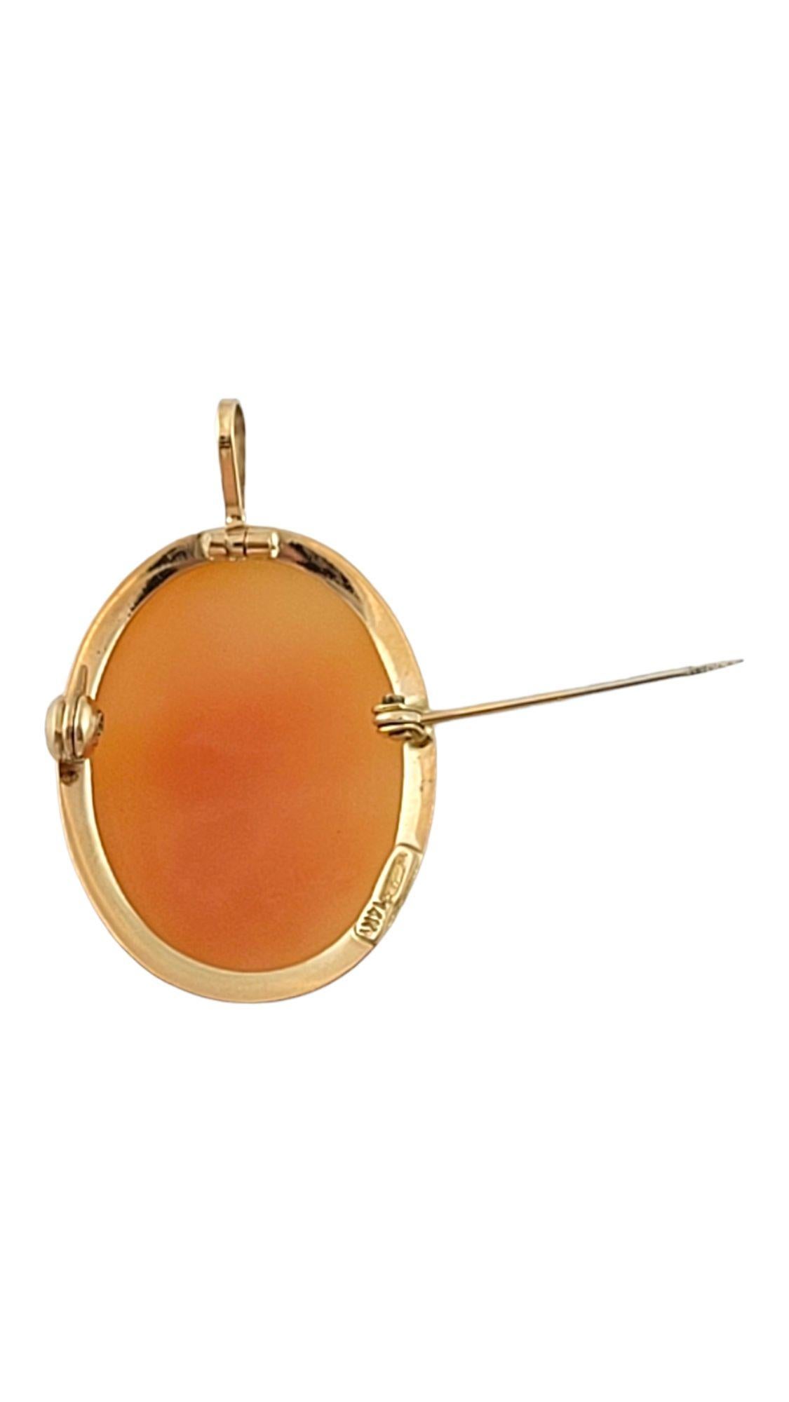 14K Yellow Gold Cameo Pin/Pendant #14619 For Sale 2