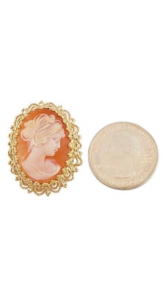 14K Yellow Gold Cameo Pin/Pendant #14667