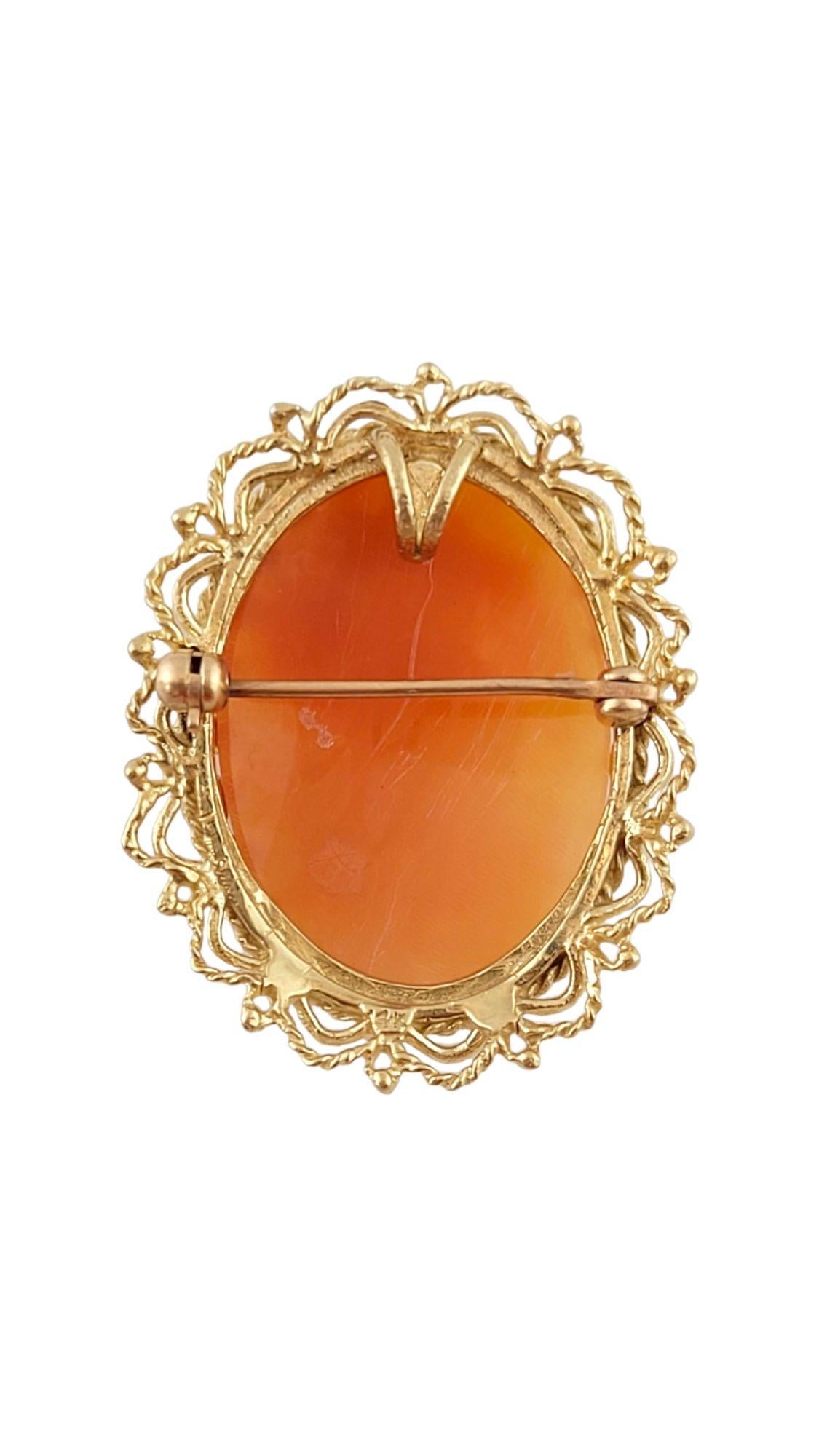 Women's 14K Yellow Gold Cameo Pin/Pendant #14667 For Sale