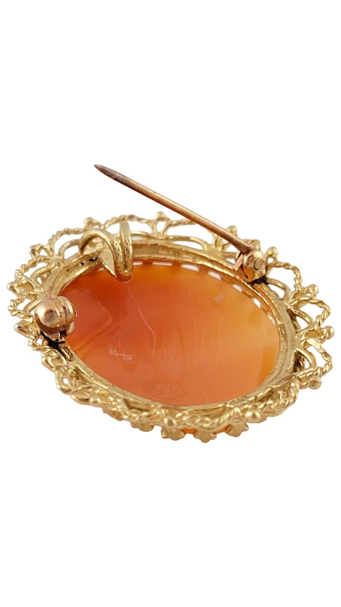 14K Yellow Gold Cameo Pin/Pendant #14667 For Sale 1