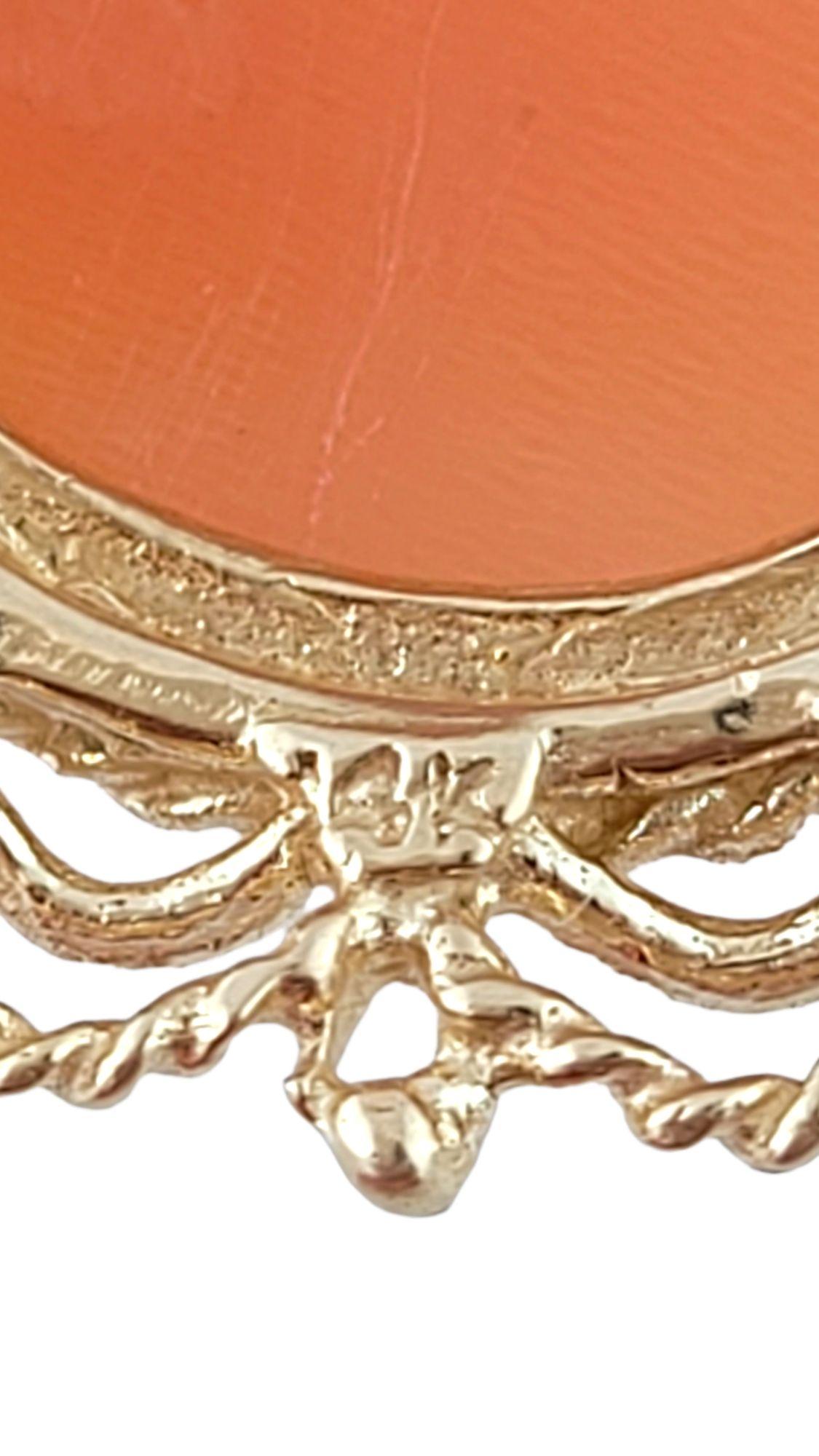 Épingle/pendentif camée en or jaune 14 carats n° 14667 en vente 2