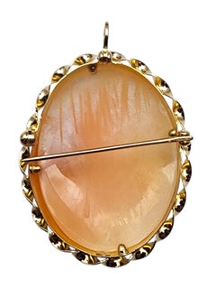 14K Yellow Gold Cameo Pin/ Pendant #25781