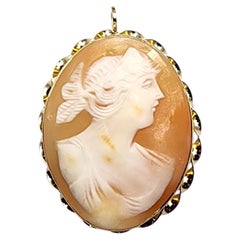 14K Yellow Gold Cameo Pin/ Pendant #25781