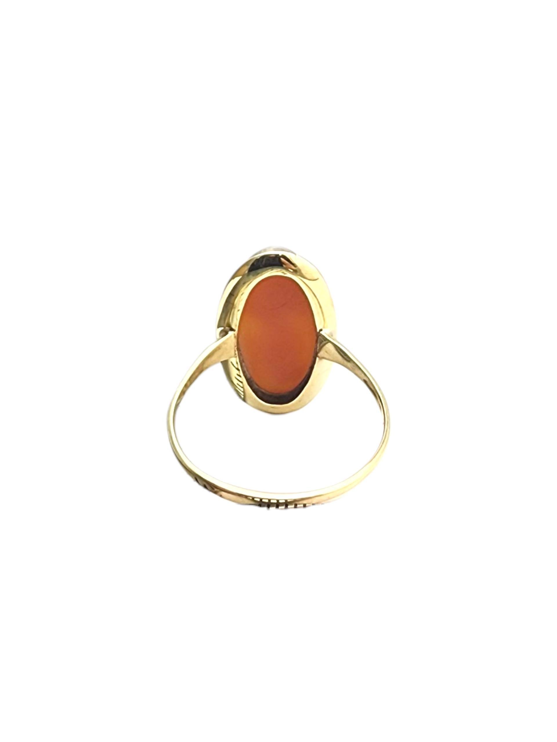 Women's 14K Yellow Gold Cameo Ring #22896 For Sale
