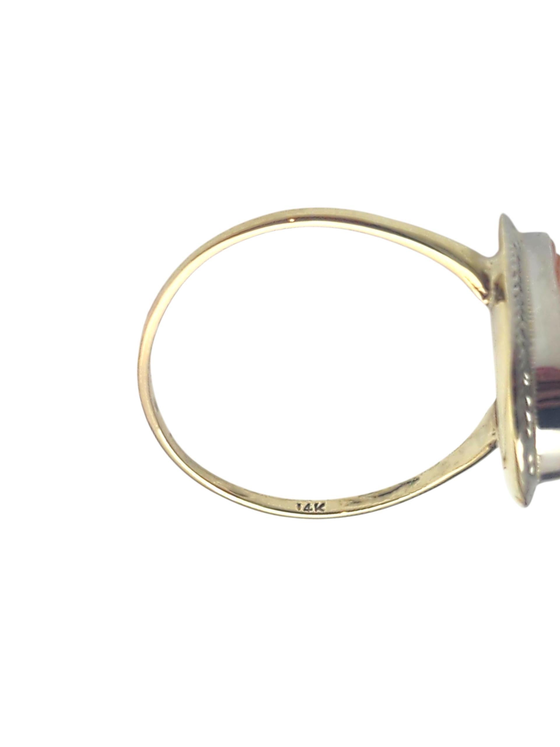 14K Yellow Gold Cameo Ring #22896 For Sale 1