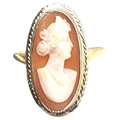 14K Yellow Gold Cameo Ring #22896