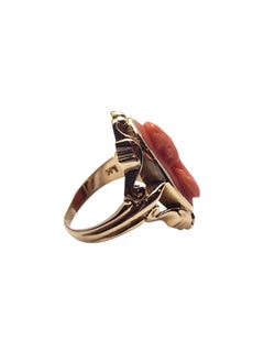 14K Yellow Gold Cameo Ring 4.75 #25772