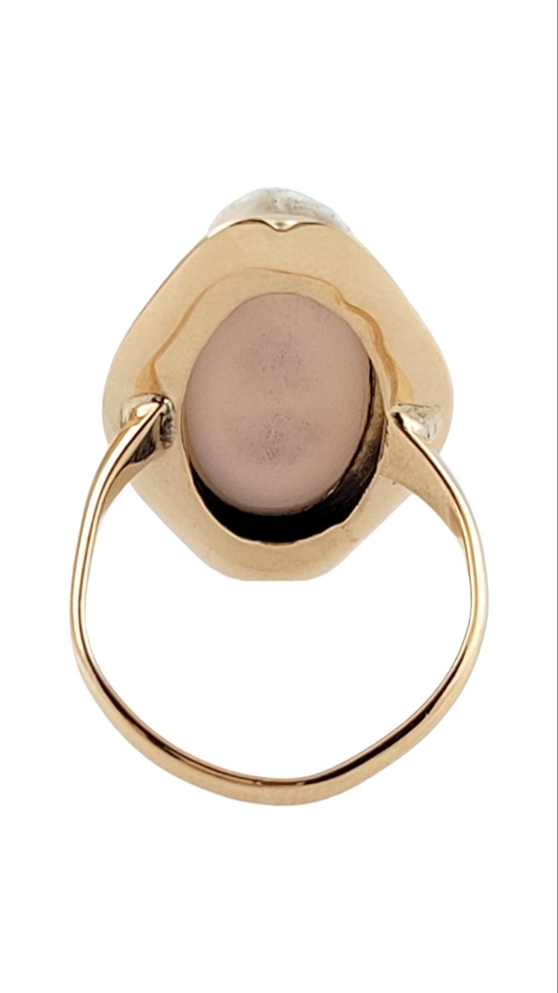 14K Yellow Gold Cameo Ring Size 3.75 #15874 For Sale 1