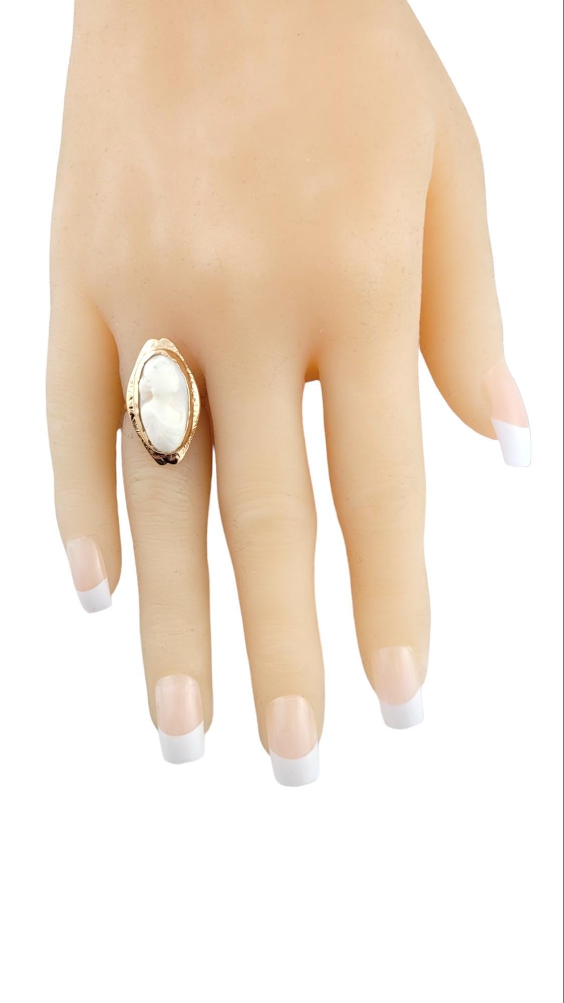 14K Yellow Gold Cameo Ring Size 3.75 #15874 For Sale 3