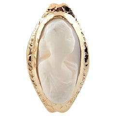 14K Yellow Gold Cameo Ring Size 3.75 #15874