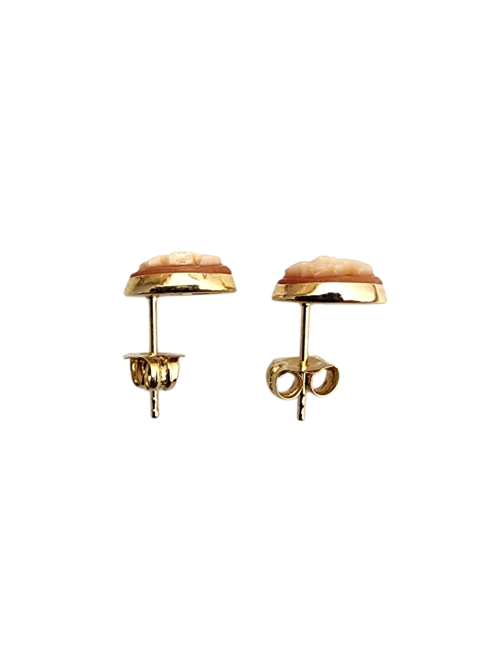 Pendientes de oro amarillo de 14 quilates con camafeo

El encanto vintage se une al glamour dorado con estos elegantes pendientes. Meticulosamente detallados en oro amarillo de 14 quilates, estos pendientes presentan un diseño de camafeo perfecto