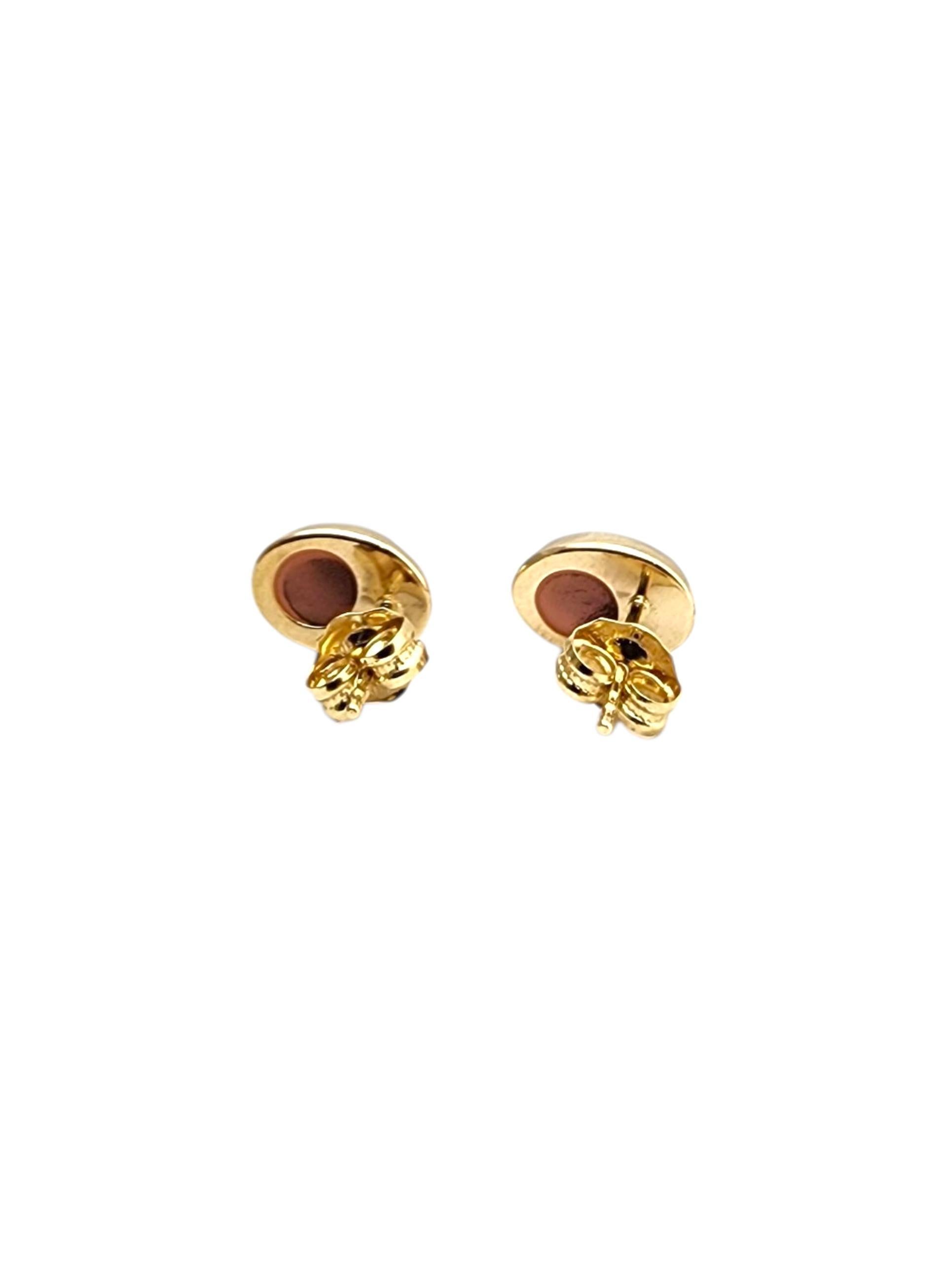 Pendientes de oro amarillo de 14 quilates con camafeo #22747 en venta 1