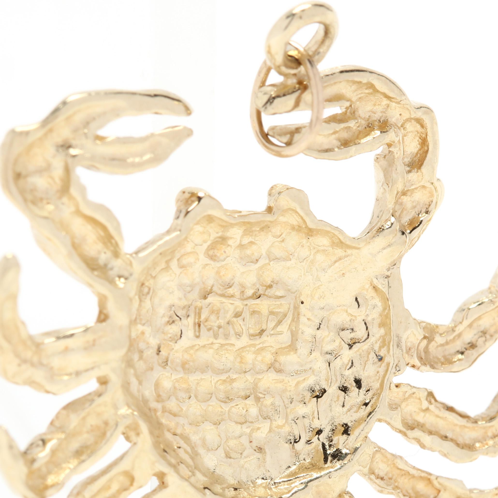 gold crab charm