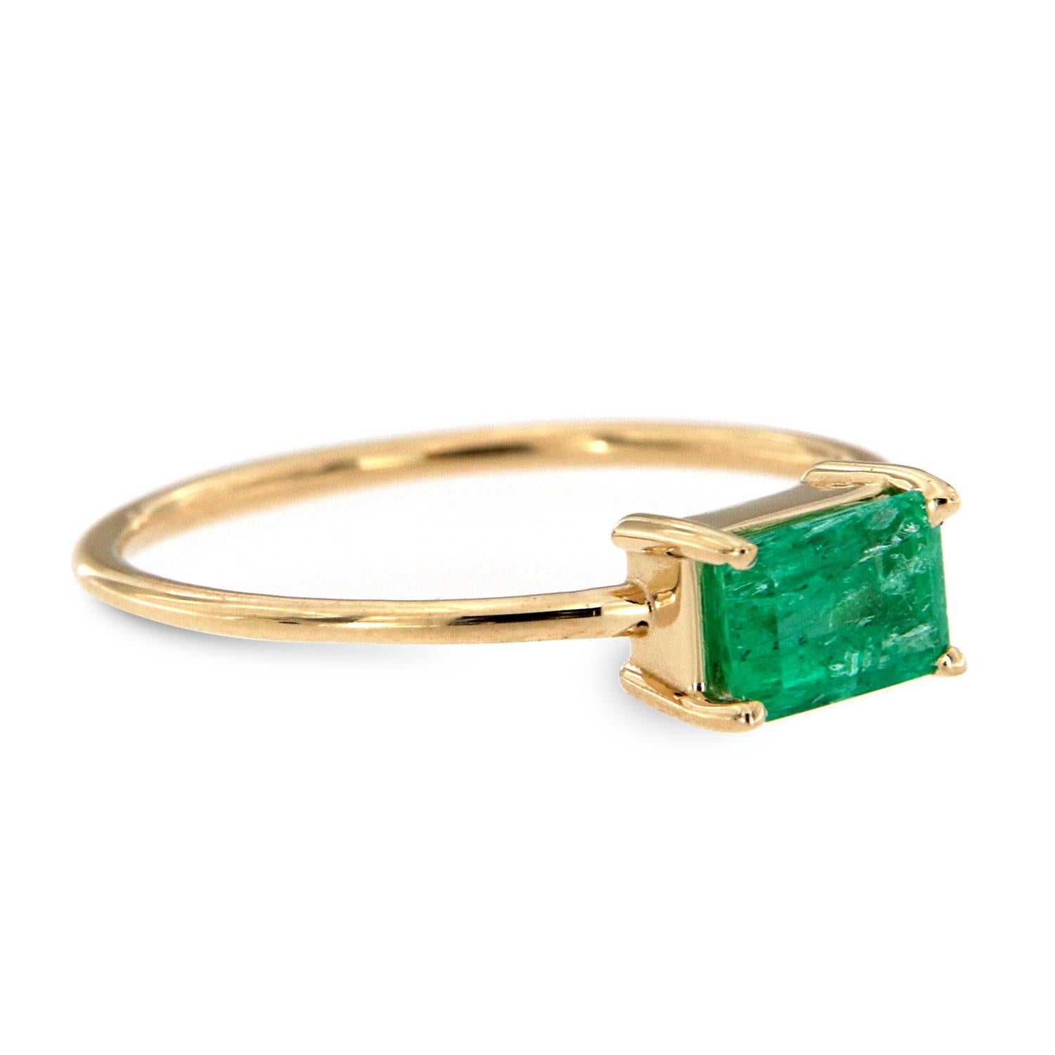 rustic emerald ring