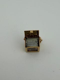 Breloque/pendentif carte en or jaune 14k