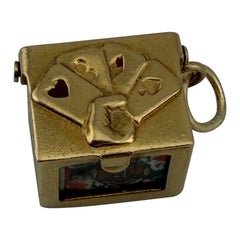 14k Yellow Gold Card Charm/Pendant