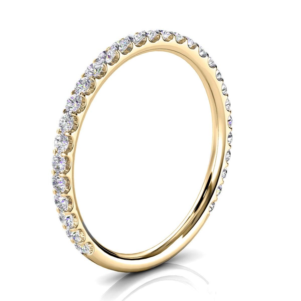 En vente :  Bague Carole en or jaune 14 carats à micro-pinces de diamants (3,3 ct. tw) 2