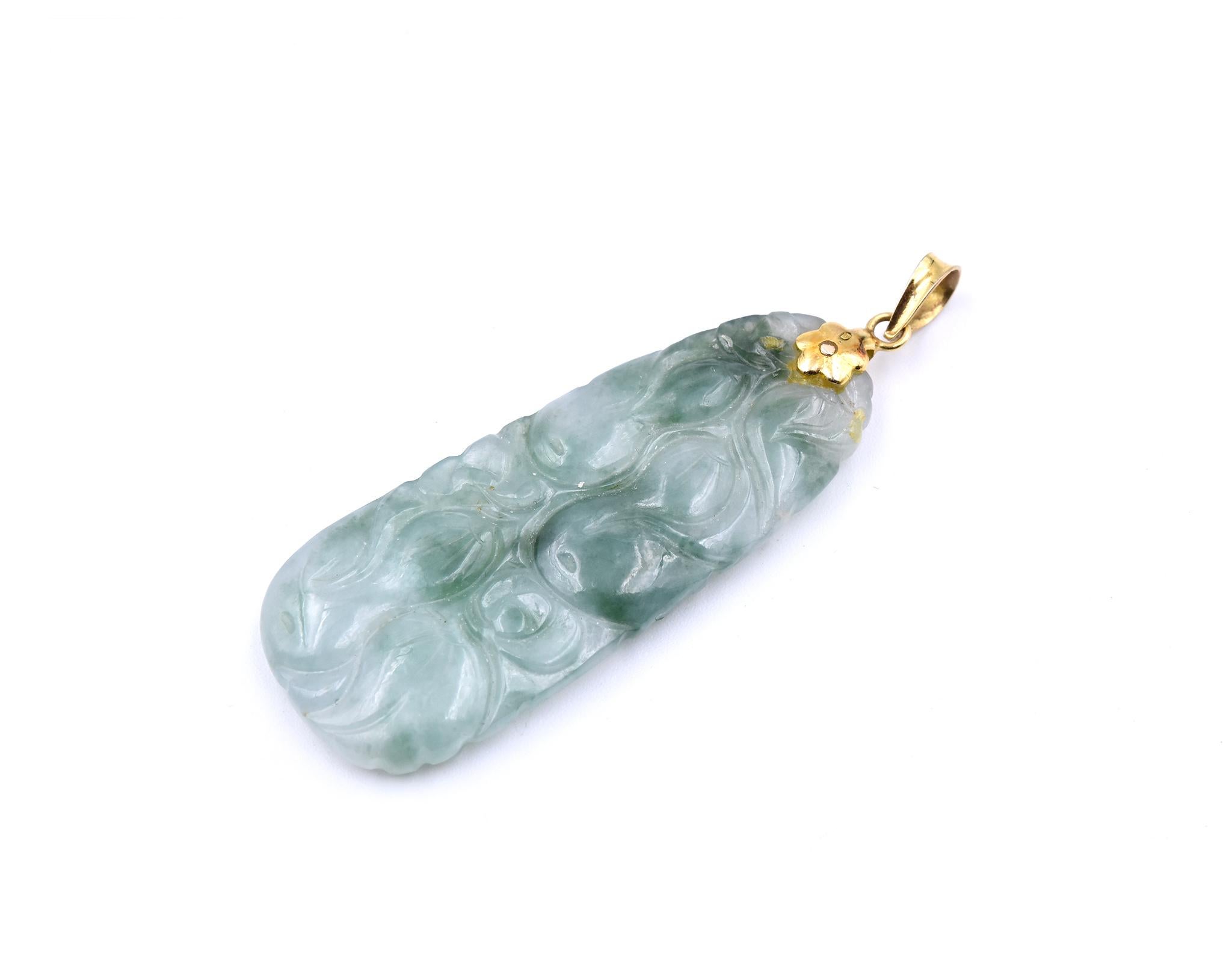 yellow jade pendant