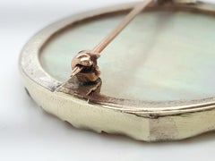 14 Karat Yellow Gold Carved Mother of Pearl Brooch