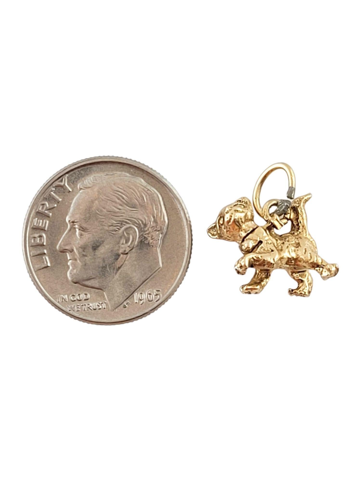 14K Yellow Gold Cat Charm #14859 For Sale 2