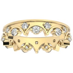 Bague d'éternité Caterina en or jaune 14 carats avec diamants de 4/5 carats « Tw »